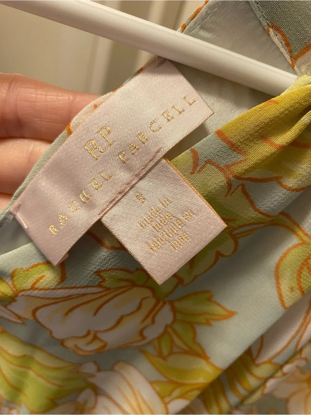 Rachel Parcell Pastel Yellow Floral Tie-Waist Midi Dress - Picture 4 of 8
